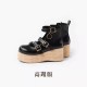 Modo Three Buckles Platform Shoes(Reservation/4 Colours/Low&High Platforms/Full Payment Without Shipping)